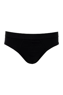 Black men's briefs made of cotton and elastane