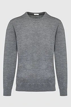 Wool jumper gray for men