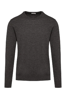 Wool jumper gray for men