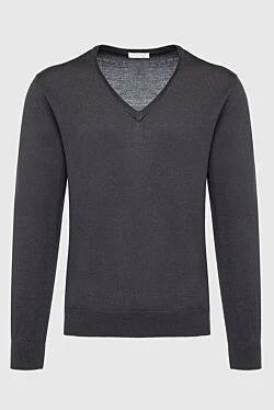 Wool jumper gray for men