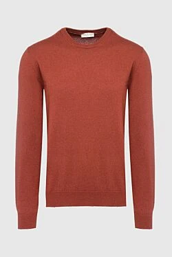 Cashmere jumper orange for men