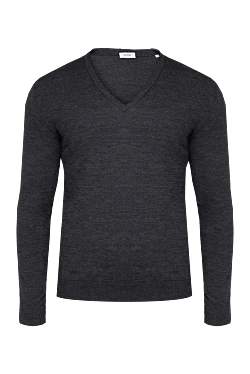 Wool jumper gray for men