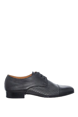 Men's black leather shoes