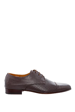 Brown leather men's shoes