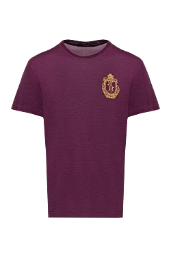 Cotton T-shirt burgundy for men