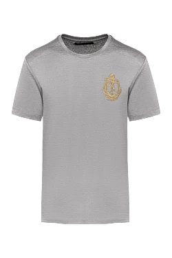 Gray silk T-shirt for men