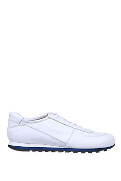 White leather sneakers for men