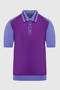 Cotton polo purple for men