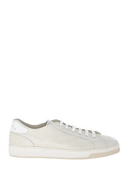 White leather sneakers for men