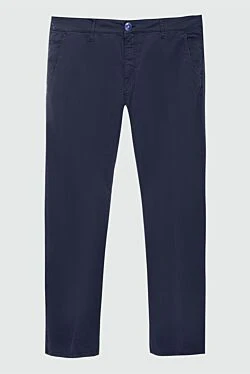 Blue cotton trousers for men