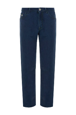 Deep blue lyocell jeans with five pockets