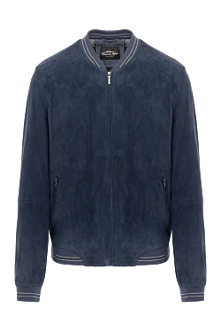 Blue suede jacket for men