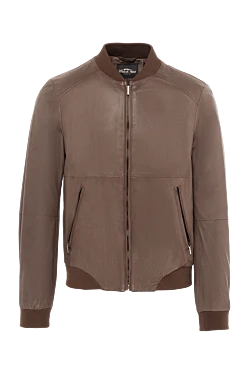 Brown leather jacket for men