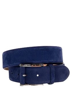 Men's blue nubuck belt