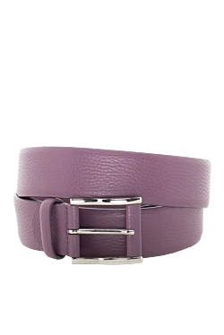 Purple leather belt for men