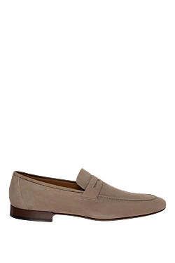 Beige nubuck loafers for men