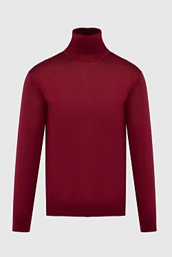 Golf men's wool, silk and cashmere burgundy