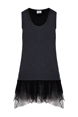 Gray wool dress for women