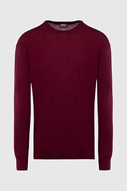 Wool jumper burgundy for men