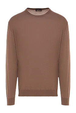 Brown wool jumper for men