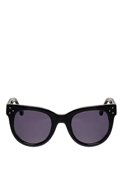 Black plastic and metal glasses for women