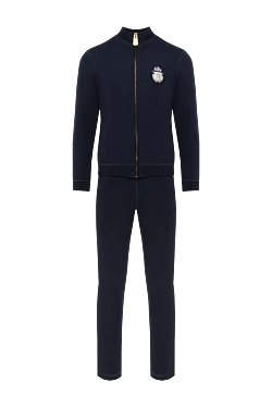 Men's sports suit made of cotton and elastane, blue