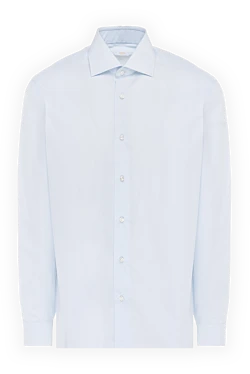 Blue cotton shirt for men