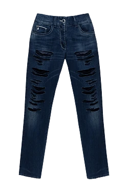 Blue cotton jeans for women