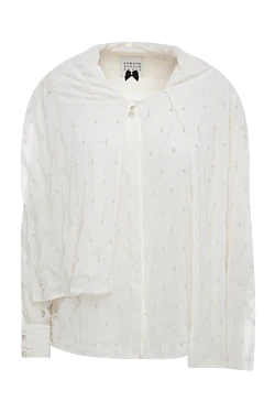 White polyester blouse for women