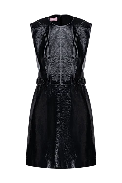 Black cotton and polyurethane dress for women