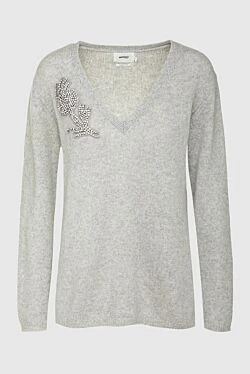 Gray cashmere jumper for women