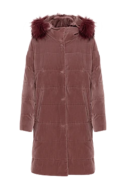 Down jacket made of cotton and elastane pink for women