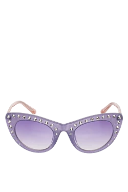 Purple plastic and metal glasses for women