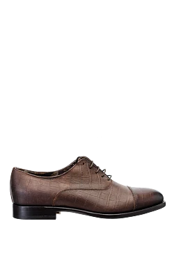 Brown leather men's shoes