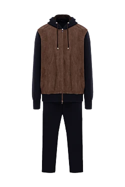 Men's sports jacket made of wool, viscose and cashmere, brown