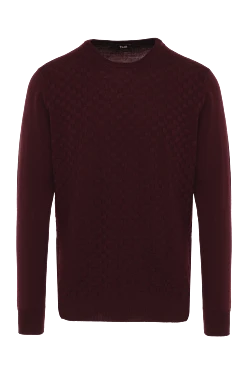 Wool jumper burgundy for men