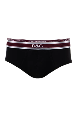 Black men's briefs made of cotton and elastane