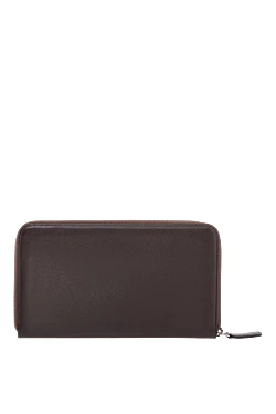 Men's clutch bag made of genuine leather brown