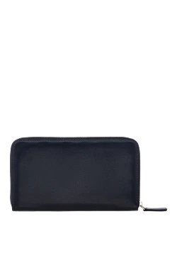 Men's clutch bag made of genuine leather blue