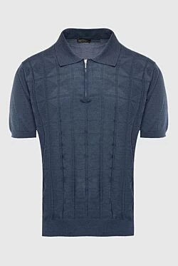 Silk polo gray for men