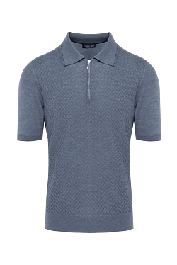 Silk polo gray for men