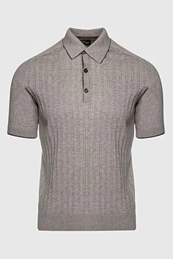 Cotton polo beige for men