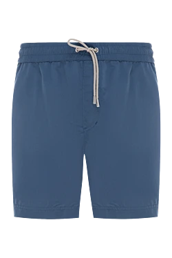 Blue polyester beach shorts for men