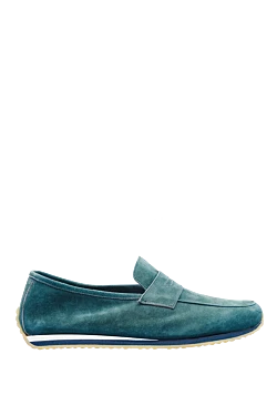 Green suede drivers for men