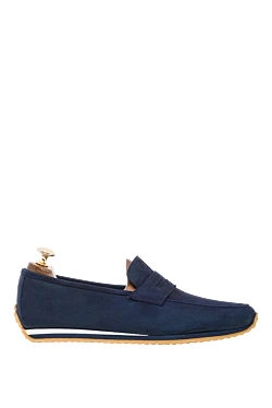 Muted green suede drivers for men