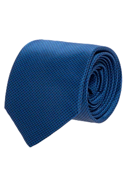 Blue silk tie for men