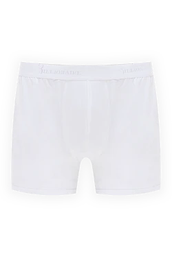 White cotton boxer briefs for men