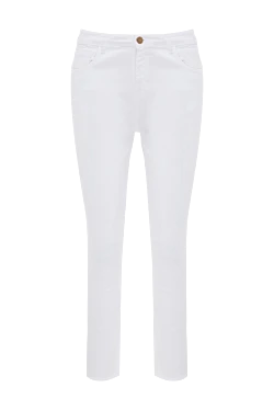 White cotton jeans for women