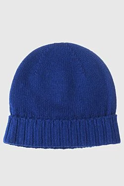 Cashmere hat blue for men