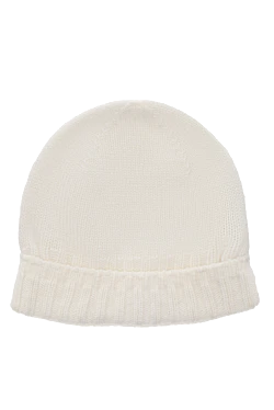 Beige cashmere hat for women